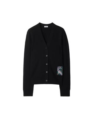 Check Label Wool Cardigan