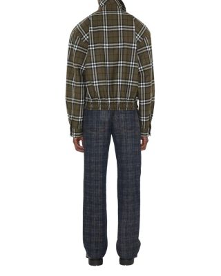 Check Bonded Wool Harrington Jacket