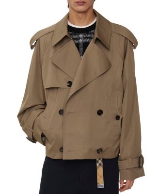 Cropped Gabardine Trench Jacket