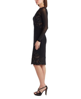  Calia Laser-Cut Crepe Dress