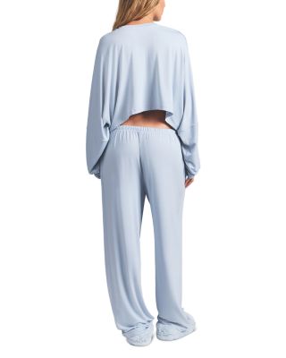 Cropped Top And Pant Sleep Set