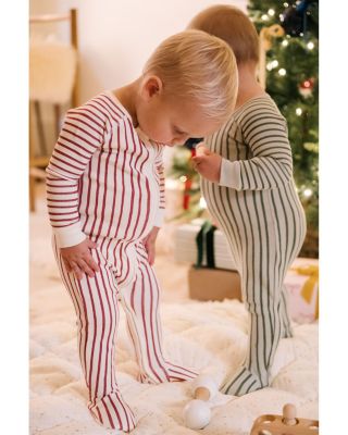 Unisex Stripes Away Ribbed Footie Sleeper - Baby