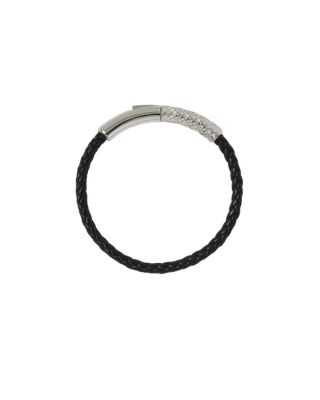 Leather Check Bracelet