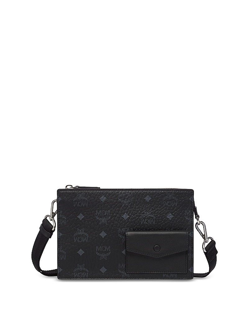 Mcm Aren Vi Standing Crossbody Pouch in Visetos