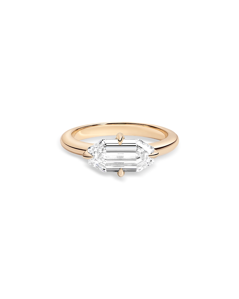 Shahla Karimi From The Luxe Collection Certified Lab Grown Diamond East West Step Cut Octagon Ring In 14k Yellow G In Gold