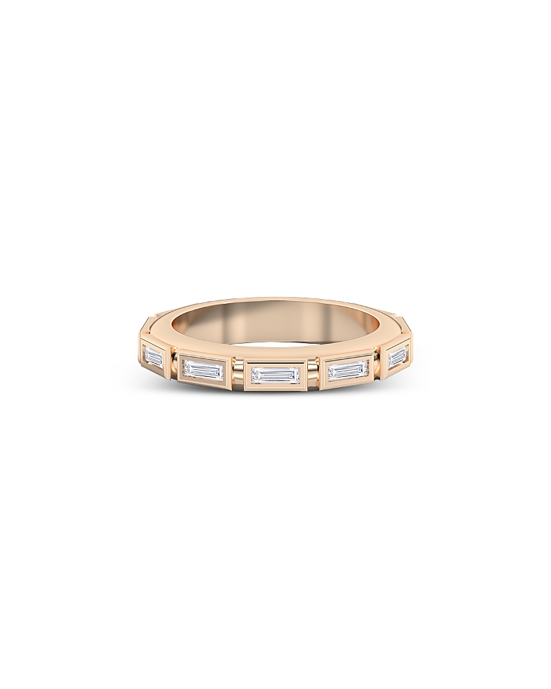 Shahla Karimi From The Luxe Collection Certified Lab Grown Diamond Baguette Le Corbusier Puff Set Band In 14k Yell In Gold
