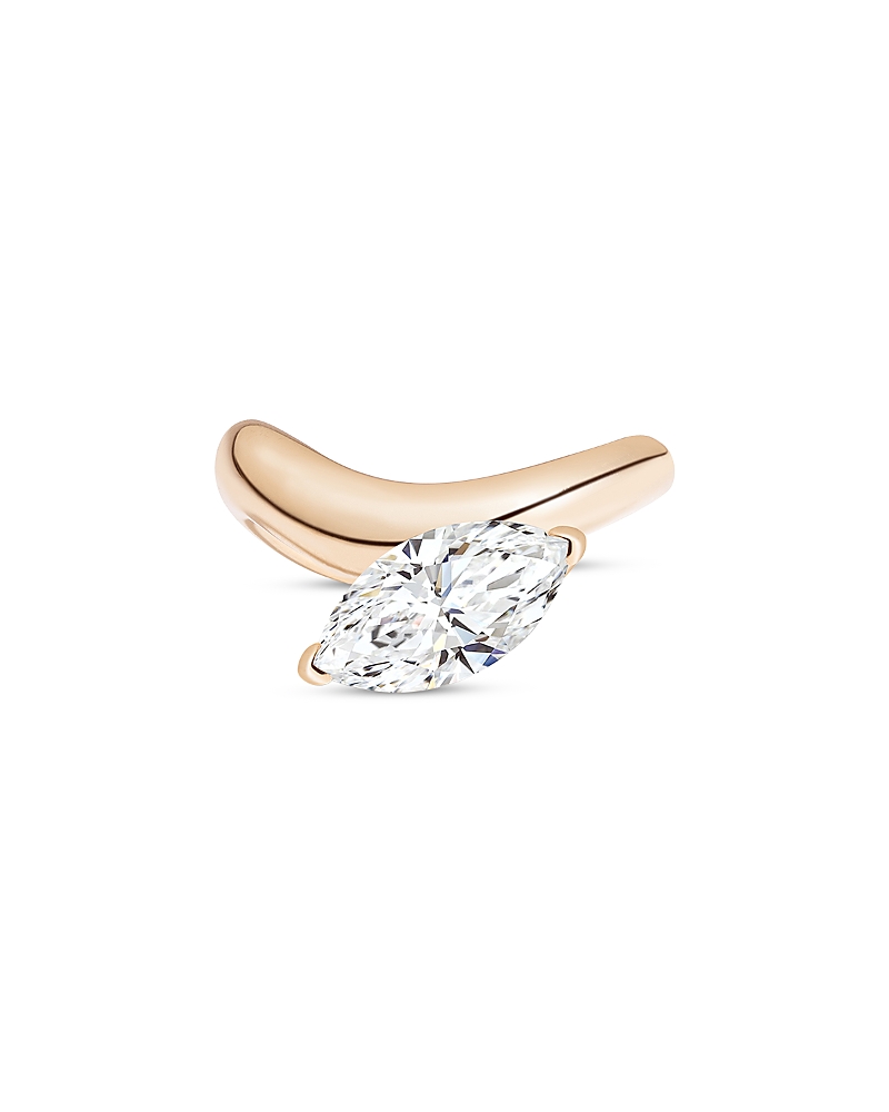 Shahla Karimi From The Luxe Collection Certified Lab Grown Diamond Cloud Offset Marquis Ring In 14k Yellow Gold, 2