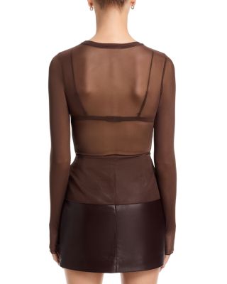 Kaylee Crewneck Mesh Top