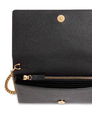 VLogo Signature Grainy Leather Wallet On A Chain 