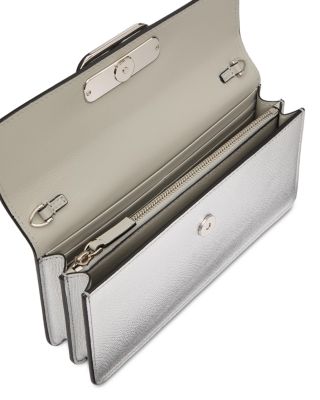 VLogo Signature Metallic Wallet with Chain
