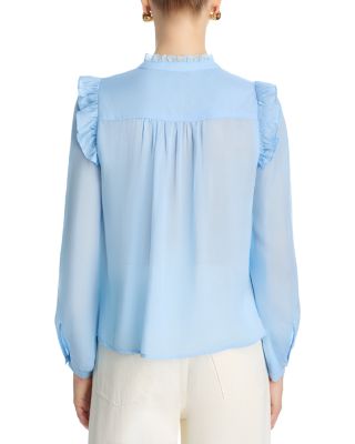 Ruffle Lace Trim Blouse - Exclusive