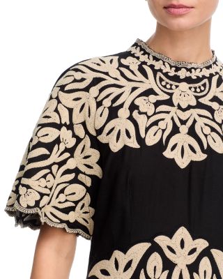 Alexandra Embroidered Midi Dress