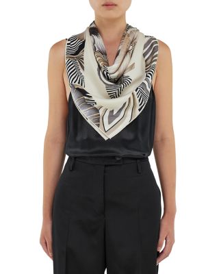 Brezza Print Square Silk Scarf