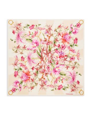 Gaia Print Square Silk Scarf