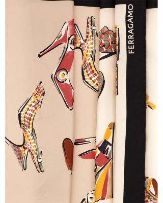 Genio Print Square Silk Scarf