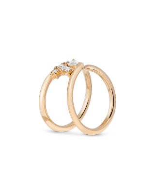 Certified Lab Grown Diamond Mixed Cut Zaha Cluster Wrap Ring in 14K Yellow Gold, 0.263 tcw