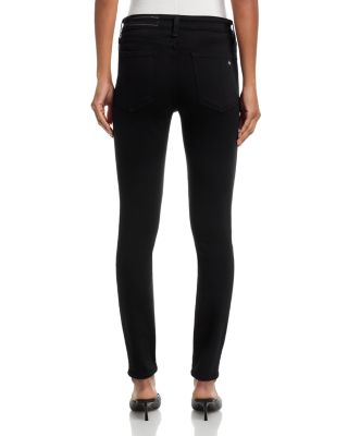 Cate Mid Rise Ankle Skinny Jeans in Black