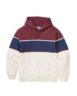 Relaxed Fit Color Block Fleece Hoodie