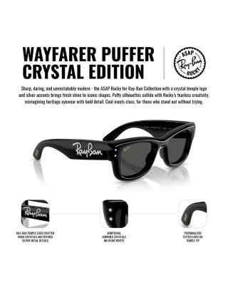A$AP Wayfarer Puffer Crystal Edition Square Sunglasses, 47mm