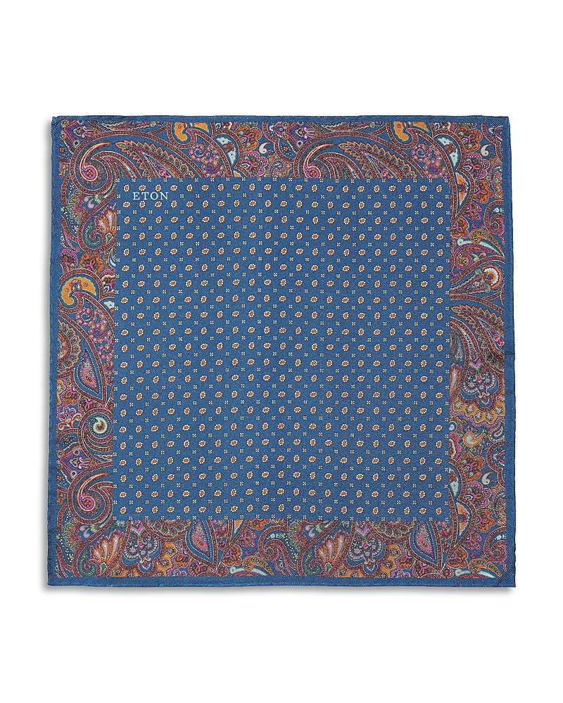 Eton Paisley Silk Pocket Square
