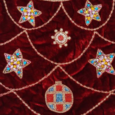 50&amp;quot; Velvet Embellished Tree Skirt