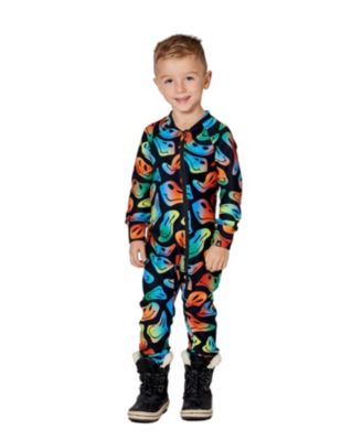 Boys' One-Piece Thermal Underwear Smiley Face - Little Kid
