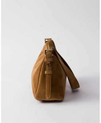  Aimee Medium Suede Shoulder Bag