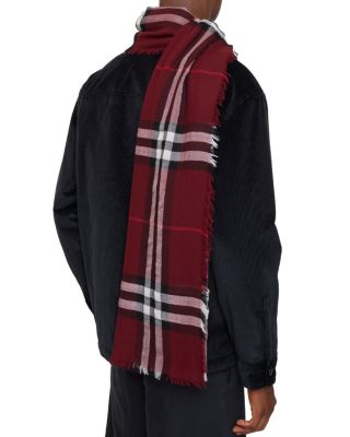  Wide Check Wool Scarf