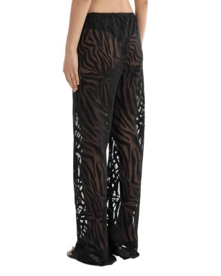 Sheer Zebra Pattern Pants