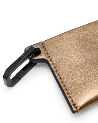 Hex Metallic Leather Cardholder