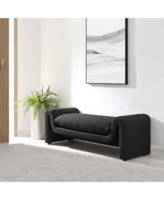 Waverly Boucle Fabric Bench