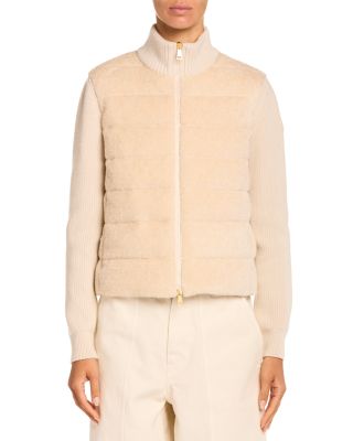 Padded Teddy & Wool Zip-Up Cardigan