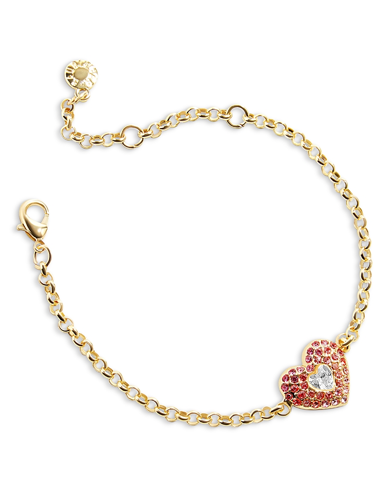 Baublebar Melissa Pink Pave Cubic Zirconia Heart Flex Bracelet