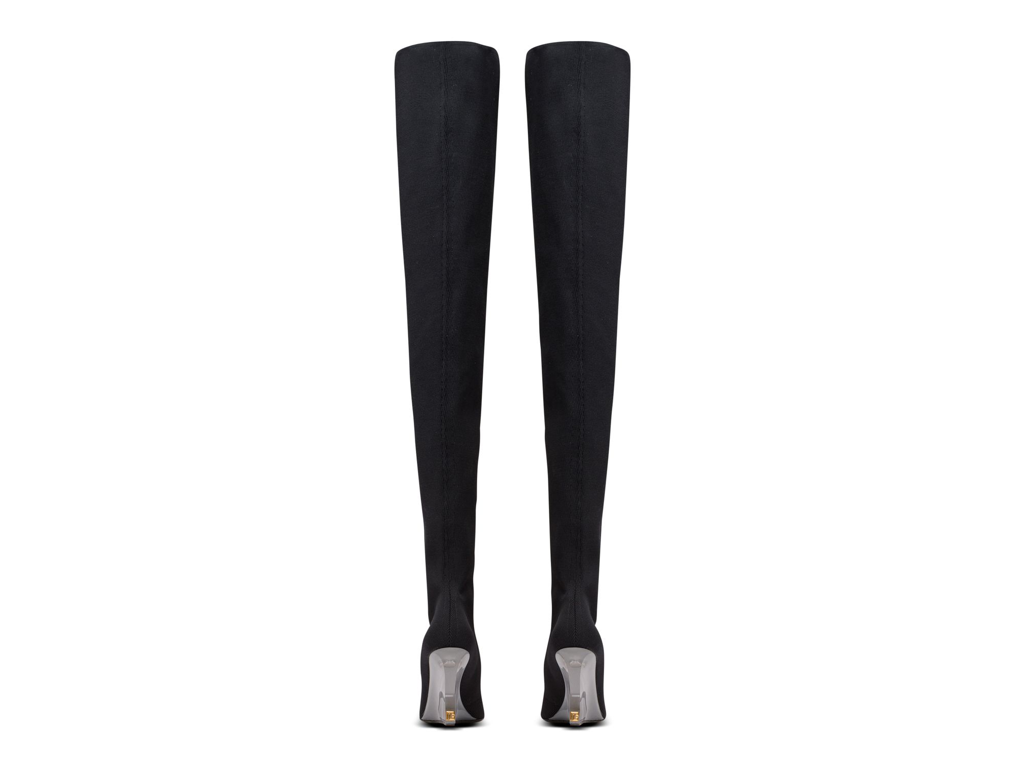 Women's Wedge Knit Thigh-High Boots — Image 5