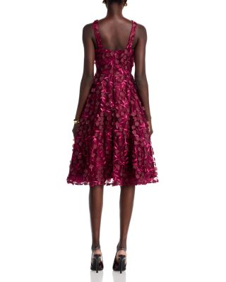 V Neck Fit and Flare Dress