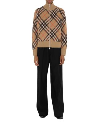 Check Wool Mohair Blend Jacket