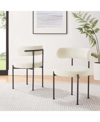 Albie Boucle Fabric Dining Chairs, Set of 2
