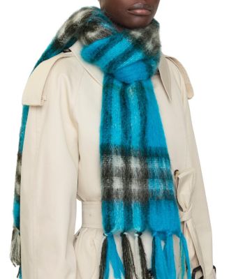  Check Mohair Wool Scarf