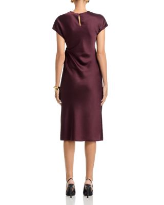 Avery Draped Satin Dress