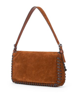 Harlow Suede and Leather Shoulder Bag