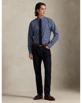 Classic Fit Checked Stretch Poplin Shirt