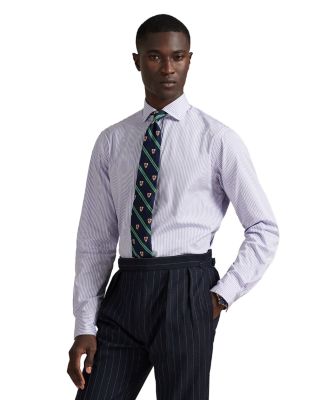 Classic Fit Striped Poplin Shirt