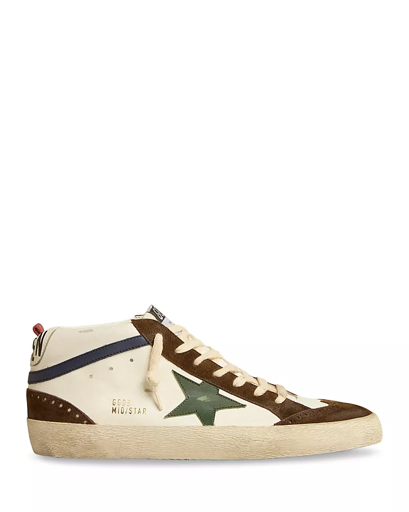 Golden Goose Men's Mid Star Leather Sneakers