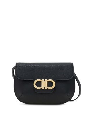 Double Gancini Mini Leather Shoulder Bag