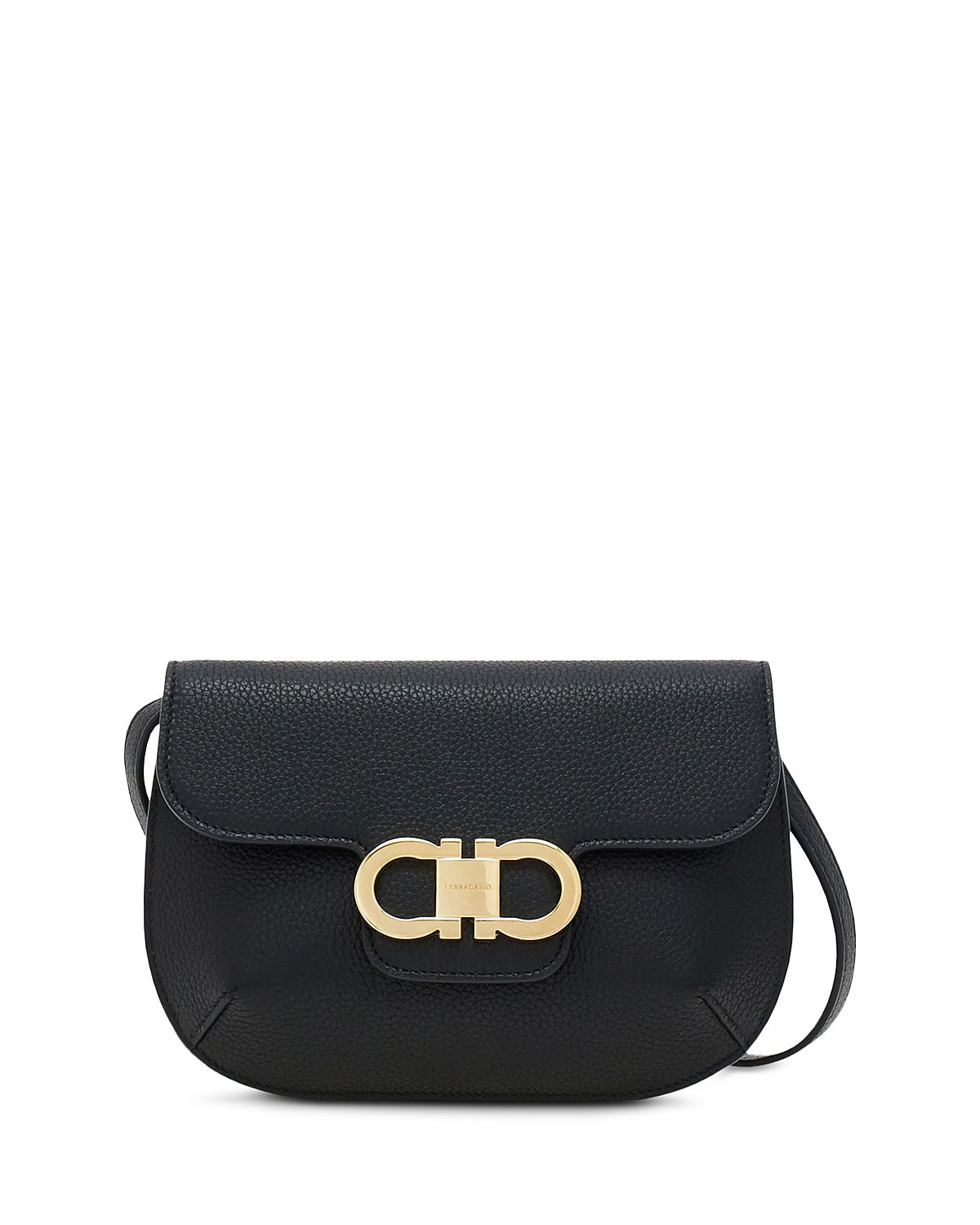 Ferragamo Double Gancini Mini Leather Shoulder Bag