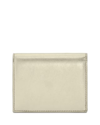 Gancini Compact Metallic Leather Wallet