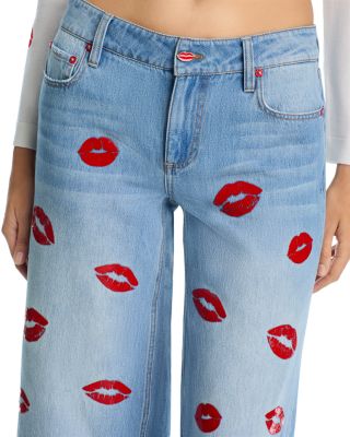 Amazing Low Rise Baggy Jeans in Denver Bright Blue