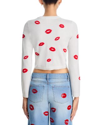 Daroda Lip Cardigan Sweater