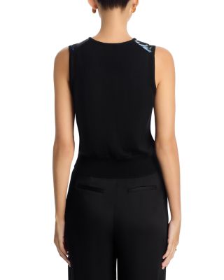 Sleeveless Front Print Top