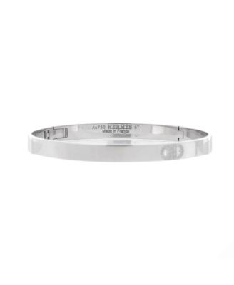 Small H d'Ancre Bracelet 18K White Gold with Diamonds